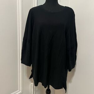 Elaine Kim bamboo fleece pullover balloon sleeve sweater in size XL